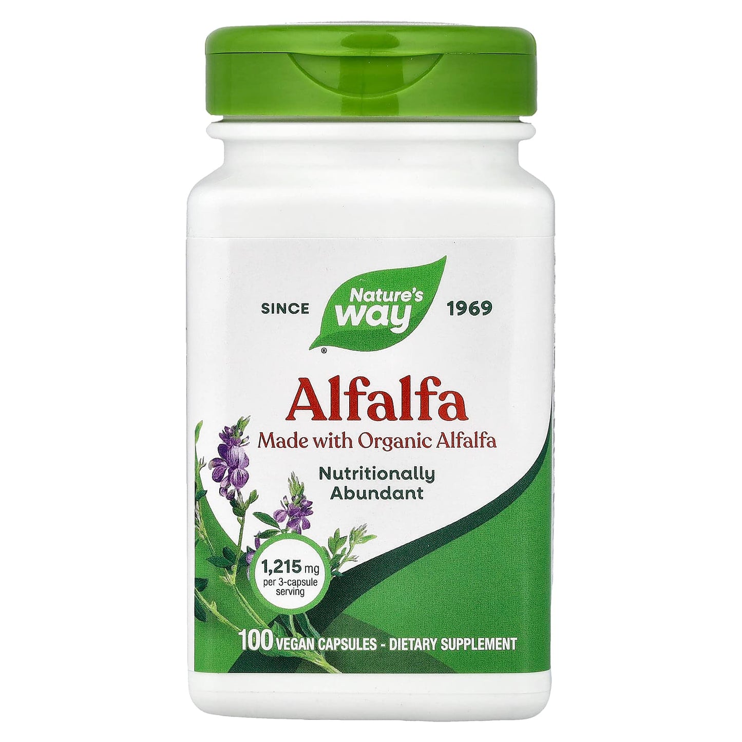 Nature’s Way, Alfalfa Leaves, 100 Vegetarian Capsules UPC 033674101001 | Hilife Vitamins