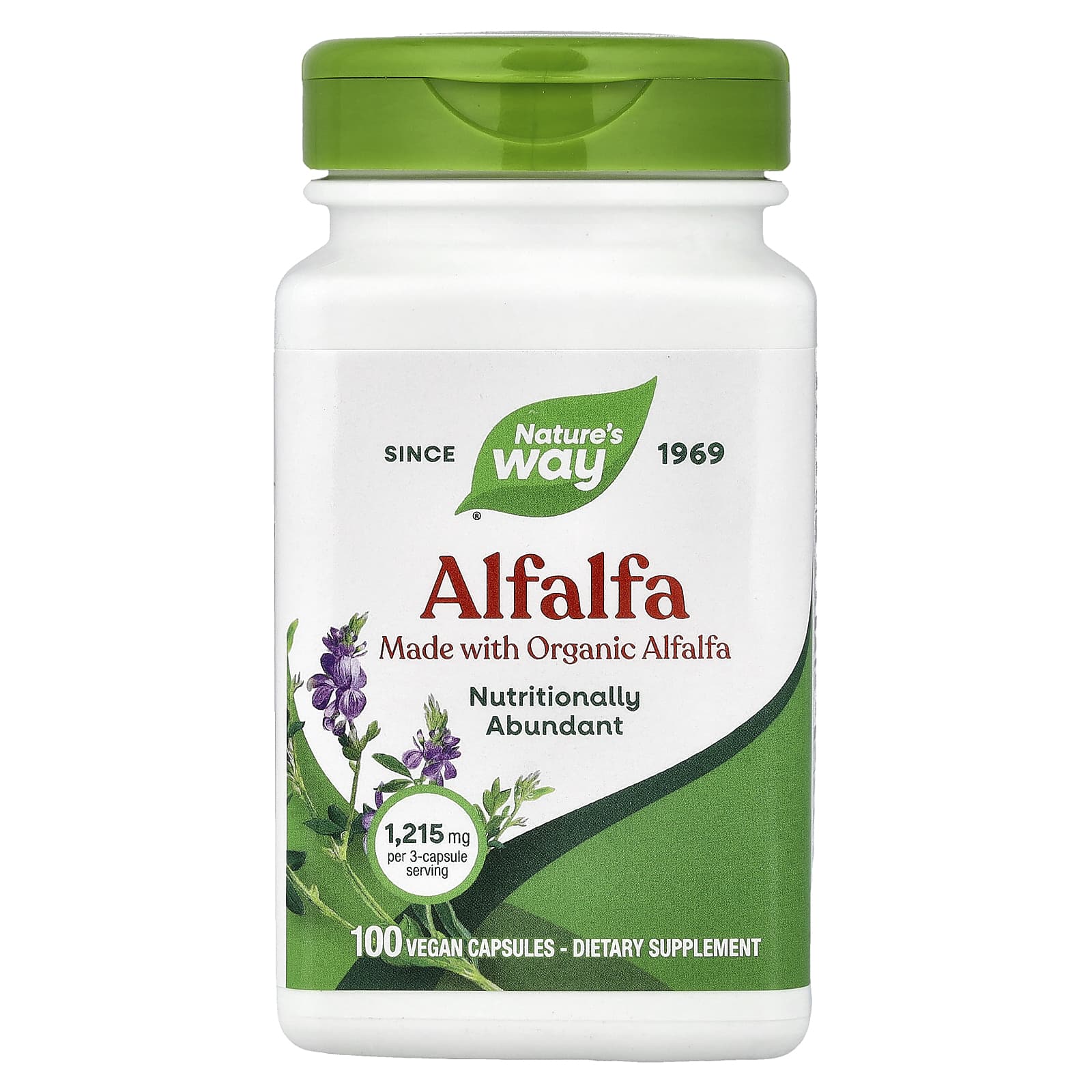 Nature’s Way, Alfalfa Leaves, 100 Vegetarian Capsules UPC 033674101001 | Hilife Vitamins
