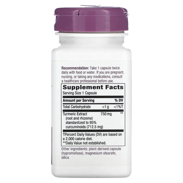 Nature’s Way, Turmeric Standardized, 60 Vegetarian Capsules UPC 033674102602 | Hilife Vitamins
