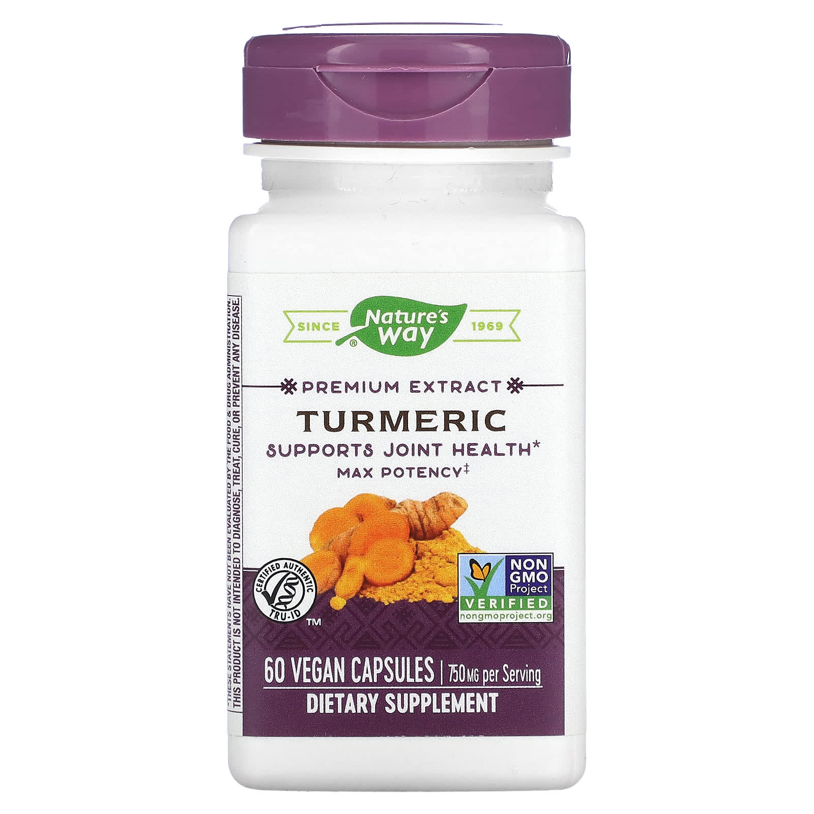 Nature’s Way, Turmeric Standardized, 60 Vegetarian Capsules UPC 033674102602 | Hilife Vitamins