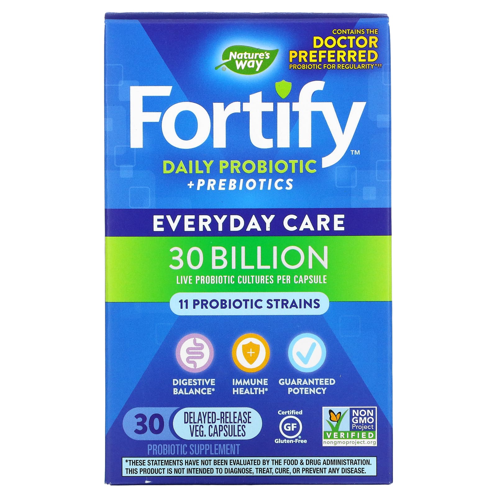 Nature’s Way, Primadophilus® Fortify™ Daily Probiotic 30 Billion, 30 Vegetarian Capsules UPC 033674102947 | Hilife Vitamins