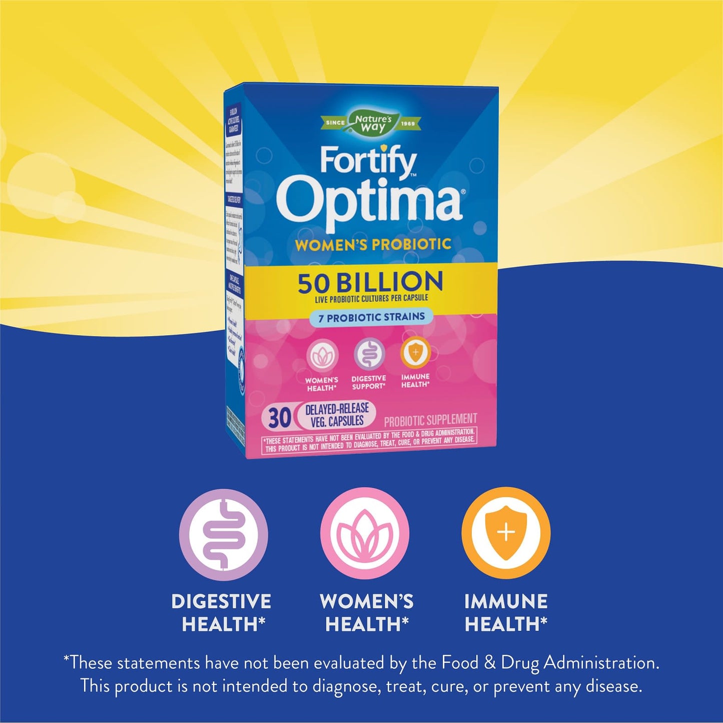 Nature’s Way, Primadophilus Optima Women's 50B Shelf Stable, 30 Vegetarian Capsules UPC 033674103364 | Hilife Vitamins