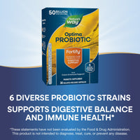 Nature’s Way, Primadophilus Optima Digestive Balance 50B Shelf Stable, 30 Vegetarian Capsules UPC 033674103371