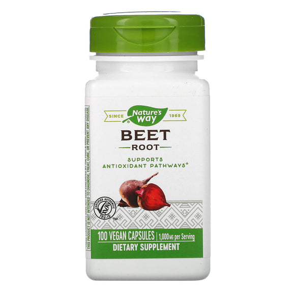 Nature’s Way, Beet Root European 500 mg, 100 Vegetarian Capsules - 033674104002 | Hilife Vitamins