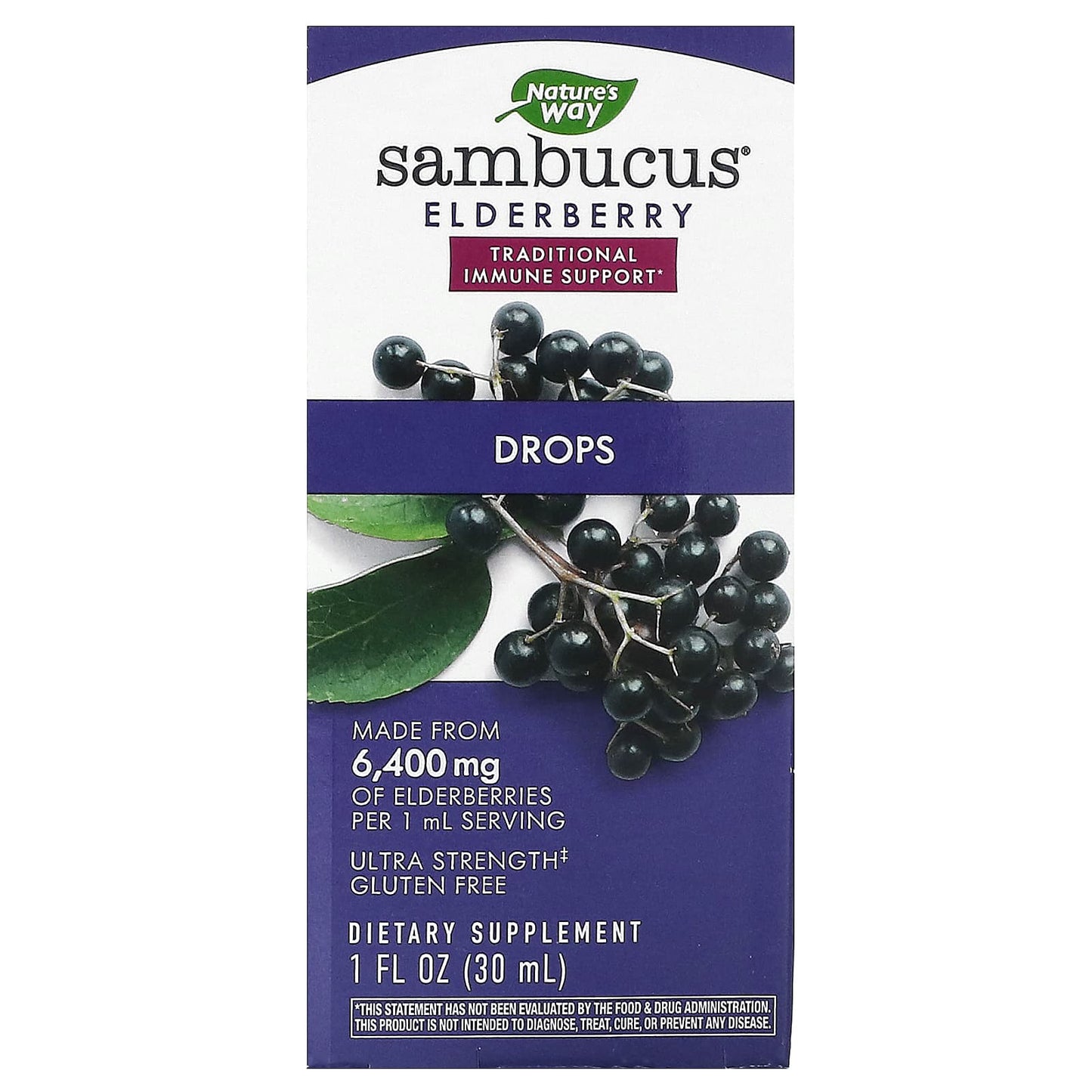 Nature’s Way, Sambucus Drops, 1 Oz lqd UPC 033674104934 | Hilife Vitamins