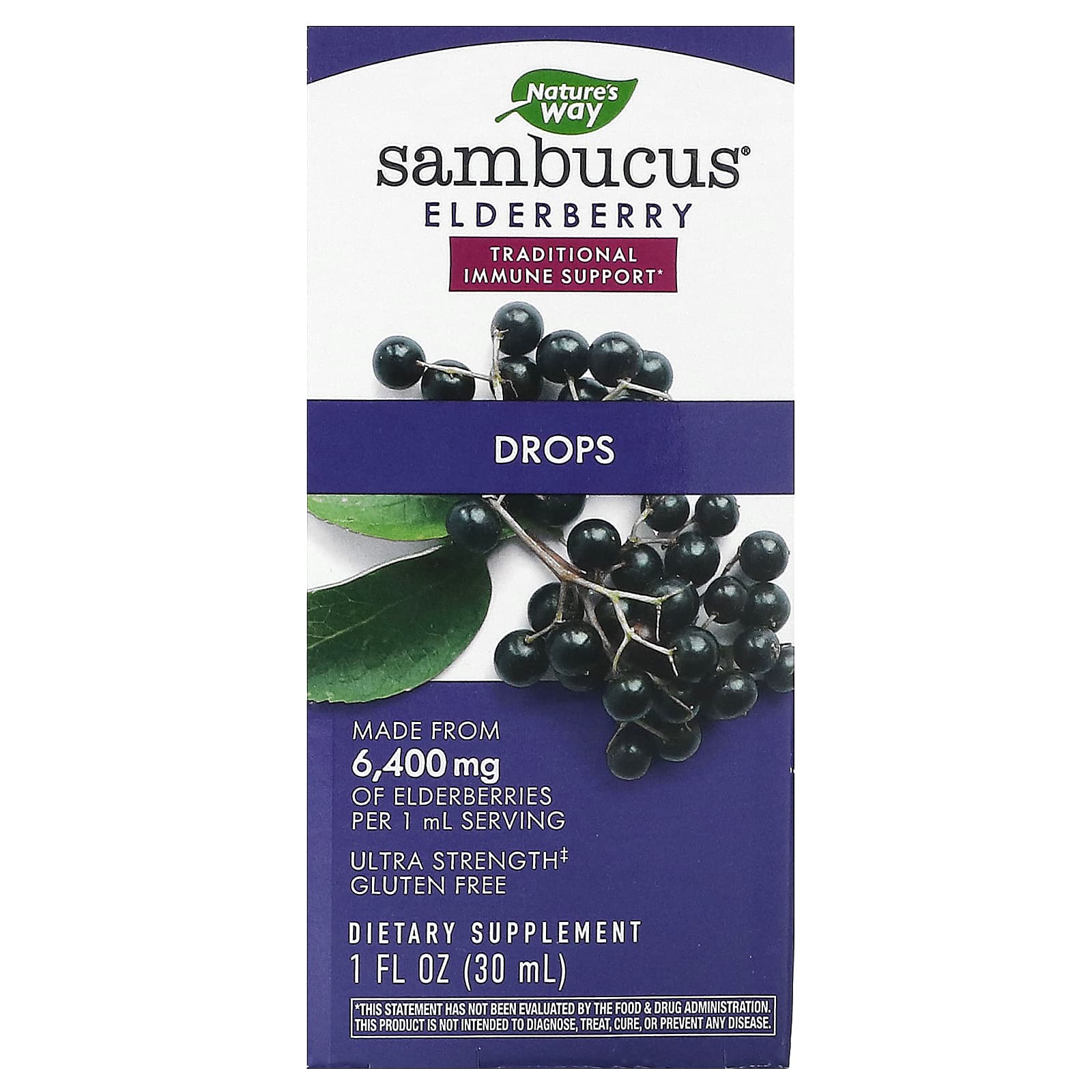 Nature’s Way, Sambucus Drops, 1 Oz lqd UPC 033674104934 | Hilife Vitamins