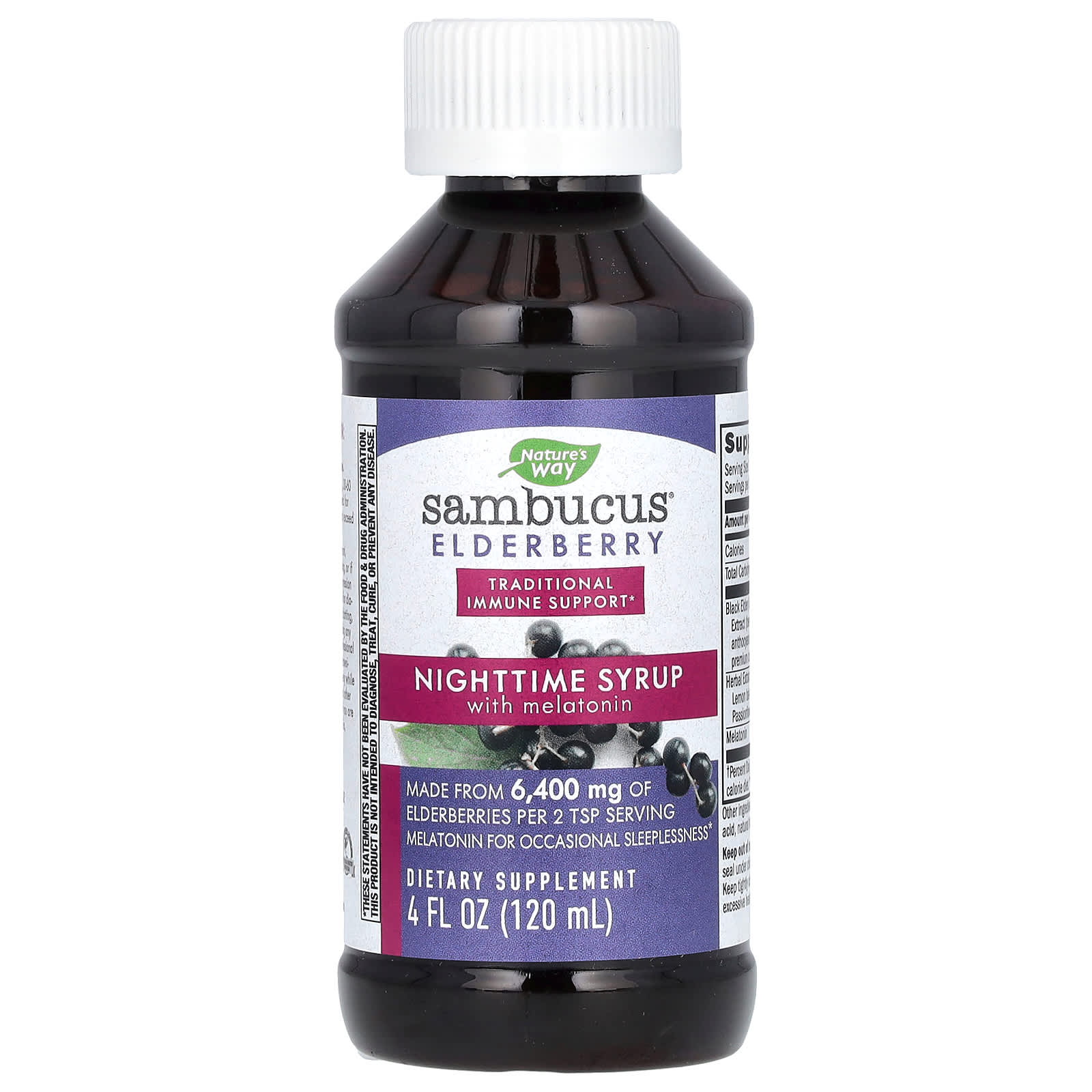 Nature’s Way, Sambucus Night Time, 4 Oz liquid UPC 033674105320 | HiLife Vitamins