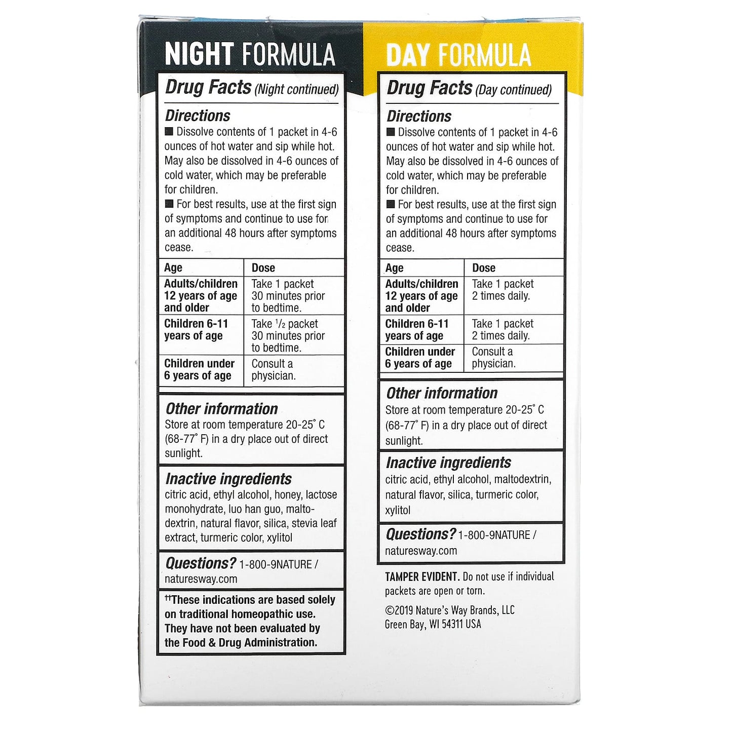 Nature’s Way, Umcka Coldcare Day & Night Hot Drink, 12 Packets UPC 033674106013 | Hilife Vitamins