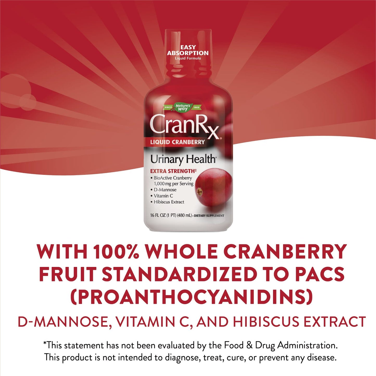 Nature’s Way, CranRx Cranberry Liquid, 16 Oz UPC 033674106136 | Hilife Vitamins