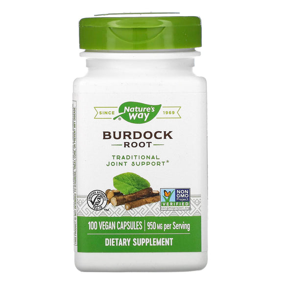 Nature’s Way, Burdock Root, 100 Vegetarian Capsules - 033674112007 | Hilife Vitamins