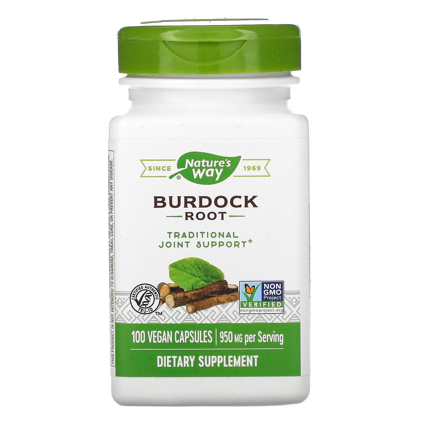 Nature’s Way, Burdock Root, 100 Vegetarian Capsules UPC 033674112007 | Hilife Vitamins