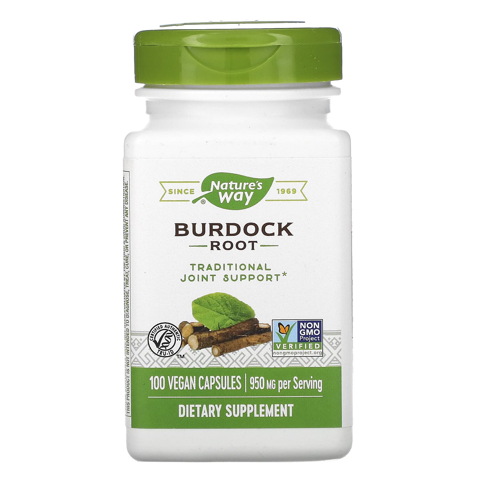 Nature’s Way, Burdock Root, 100 Vegetarian Capsules UPC 033674112007 | Hilife Vitamins