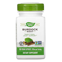 Nature’s Way, Burdock Root, 100 Vegetarian Capsules UPC 033674112007 | Hilife Vitamins