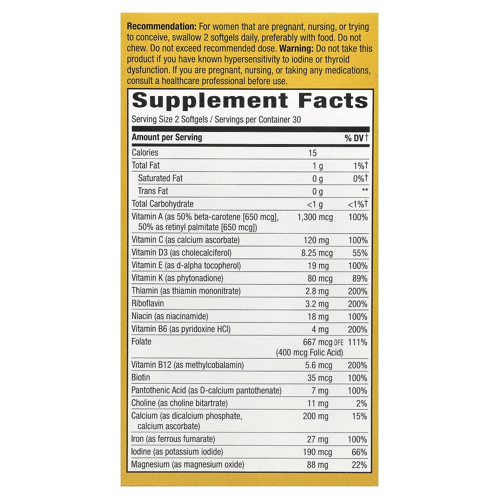 Nature’s Way, Alive! Prenatal Multi-Vitamin, 60 Vegetarian Softgels UPC 033674112090 | Hilife Vitamins