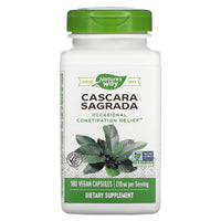 Nature’s Way, Cascara Sagrada, 180 Vegetarian Capsules UPC 033674113080 | Hilife Vitamins