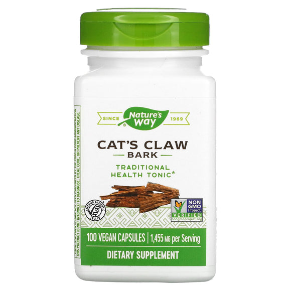 Nature’s Way, Cat's Claw Bark, 100 Vegetarian Capsules - 033674114506 | Hilife Vitamins