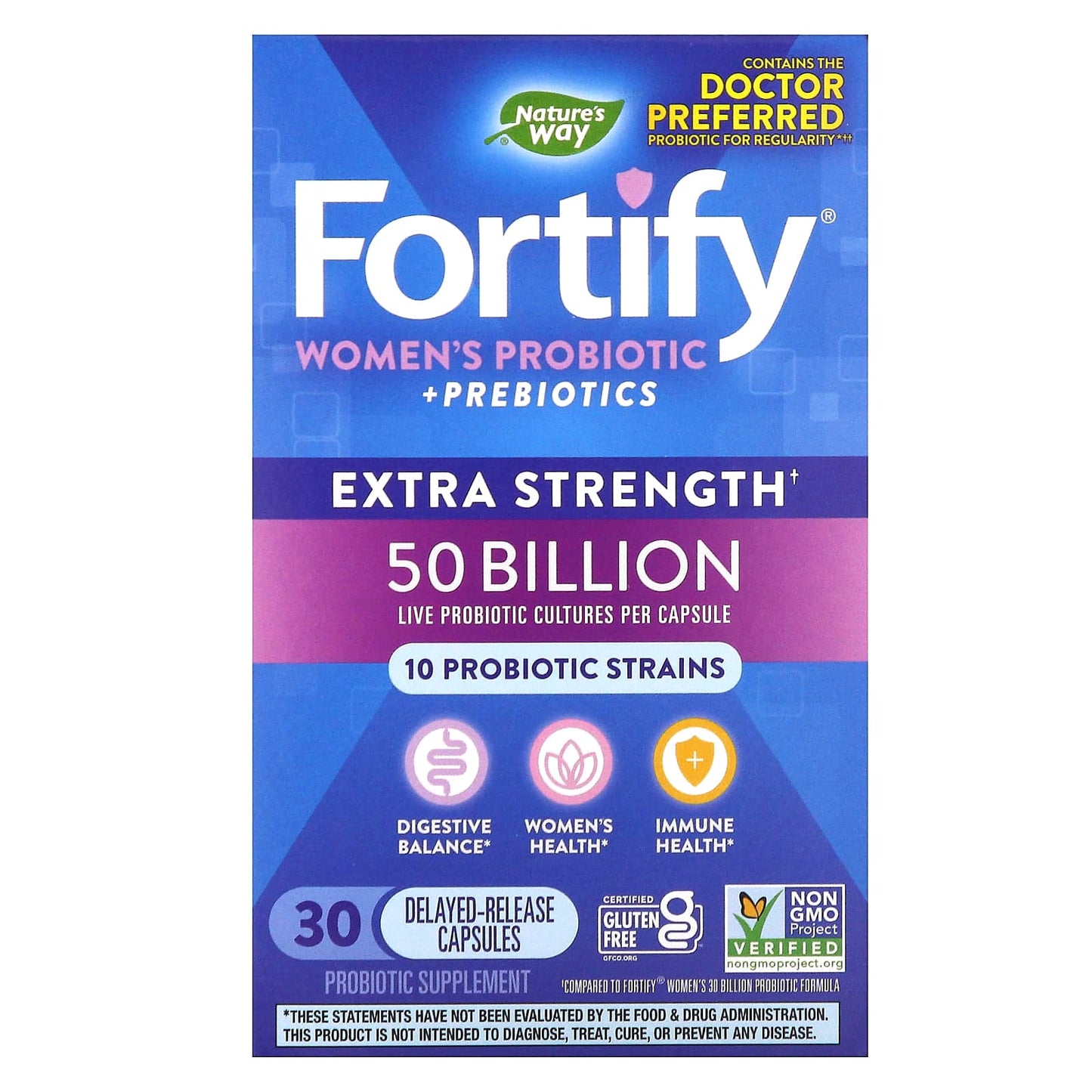 Nature’s Way, Primadophilus Fortify Women's 50 Billion Probiotic, 30 Vegetarian Capsules UPC 033674115817 | Hilife Vitamins