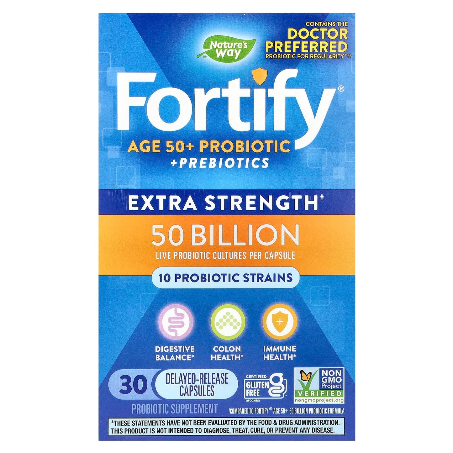 Nature’s Way, Primadophilus Fortify 50+ 50 Billion Probiotic, 30 Vegetarian Capsules UPC 033674115824 | Hilife Vitamins