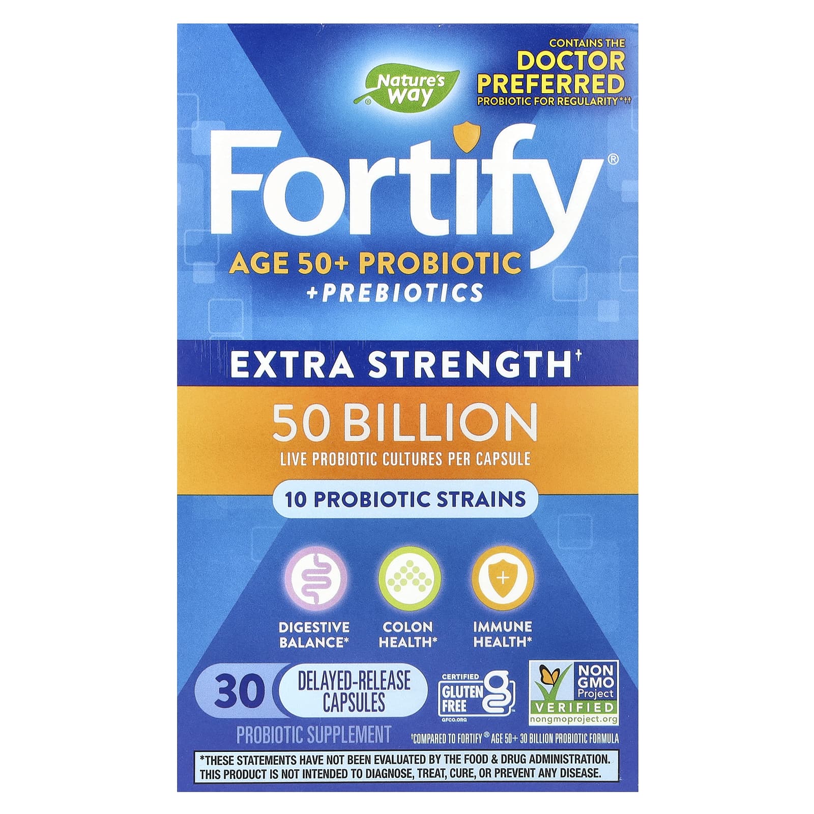 Nature’s Way, Primadophilus Fortify 50+ 50 Billion Probiotic, 30 Vegetarian Capsules UPC 033674115824 | Hilife Vitamins
