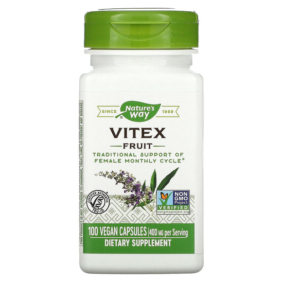 Nature’s Way, Vitex 400 mg, 100 Vegetarian Capsules - 033674117507 | Hilife Vitamins