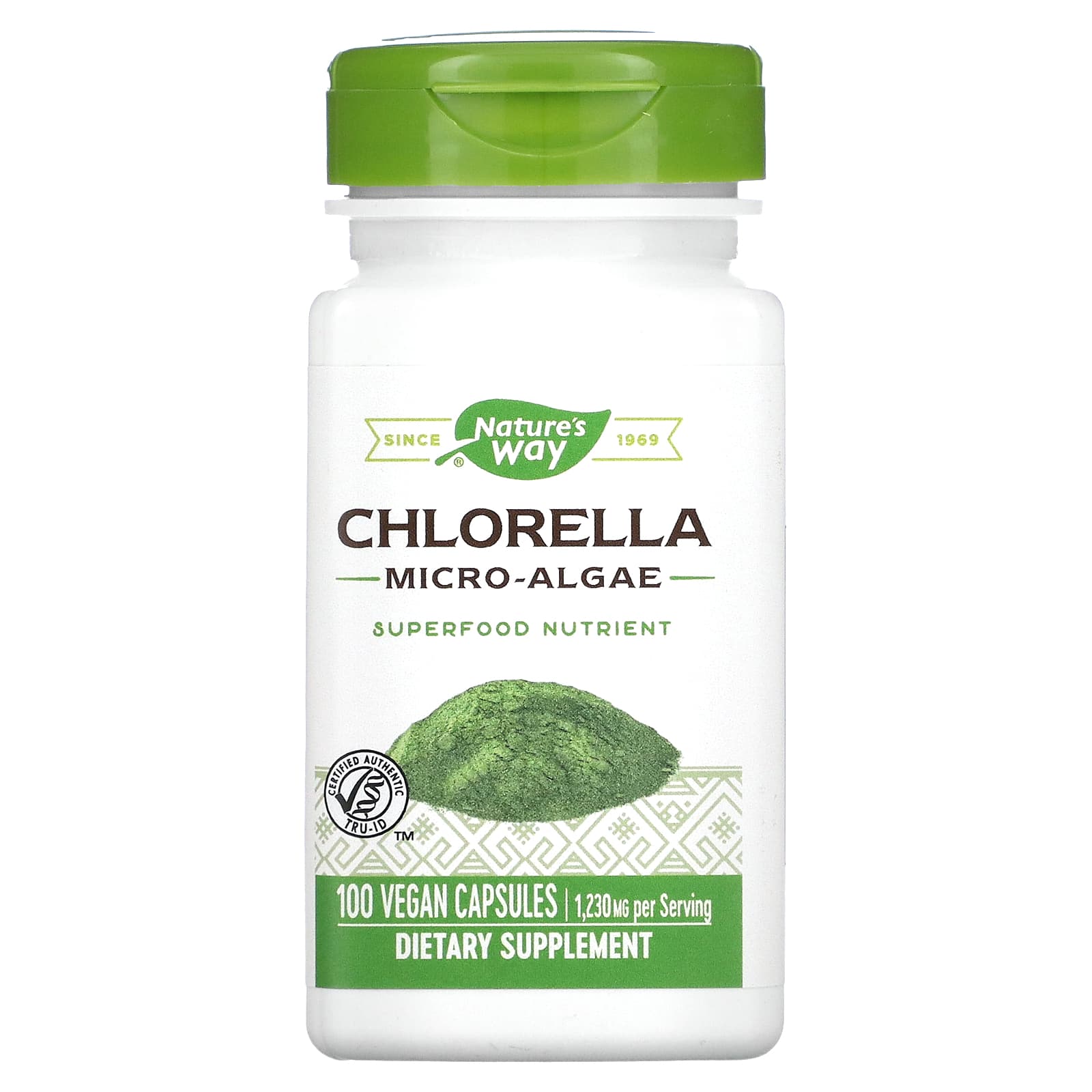 Nature’s Way, Chlorella, 100 Vegetarian Capsules UPC 033674118504 | Hilife Vitamins
