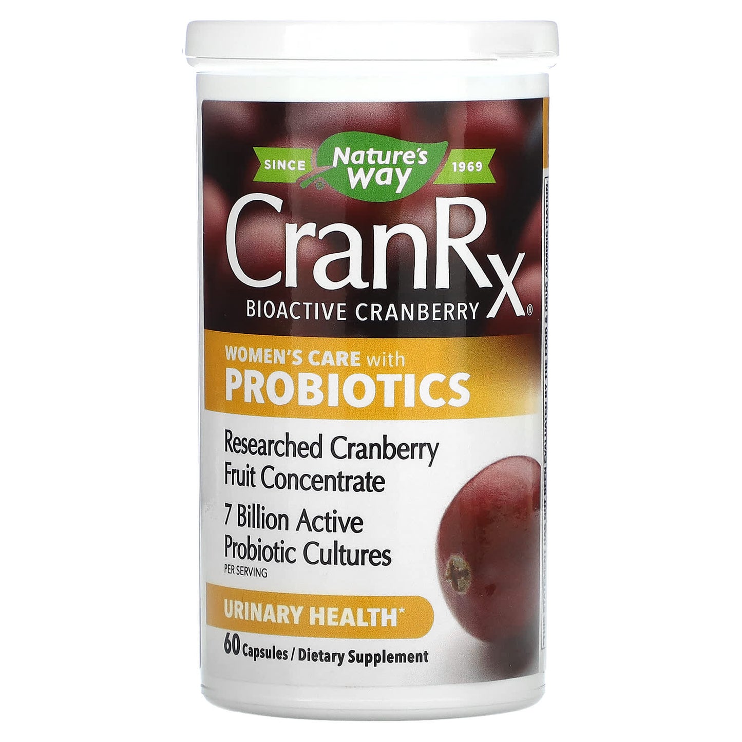Nature’s Way, CranRx Women's Care with Probiotics, 60 Vegetarian Capsules UPC 033674118610 | Hilife Vitamins
