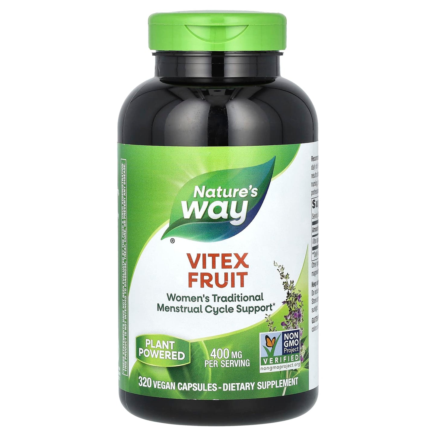 Nature’s Way, Vitex Fruit, 320 Vegetarian Capsules UPC 033674119235 | Hilife Vitamins