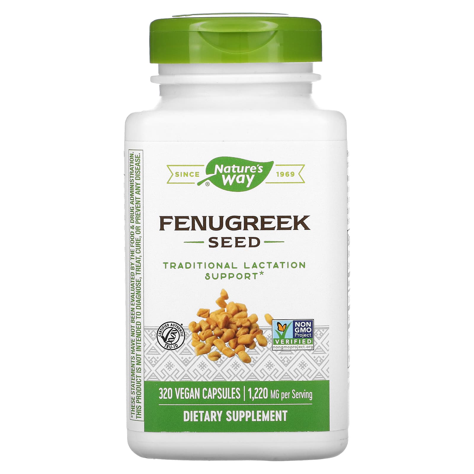 Nature’s Way, Fenugreek Seek, 320 Vegetarian Capsules UPC 033674119242 | Hilife Vitamins
