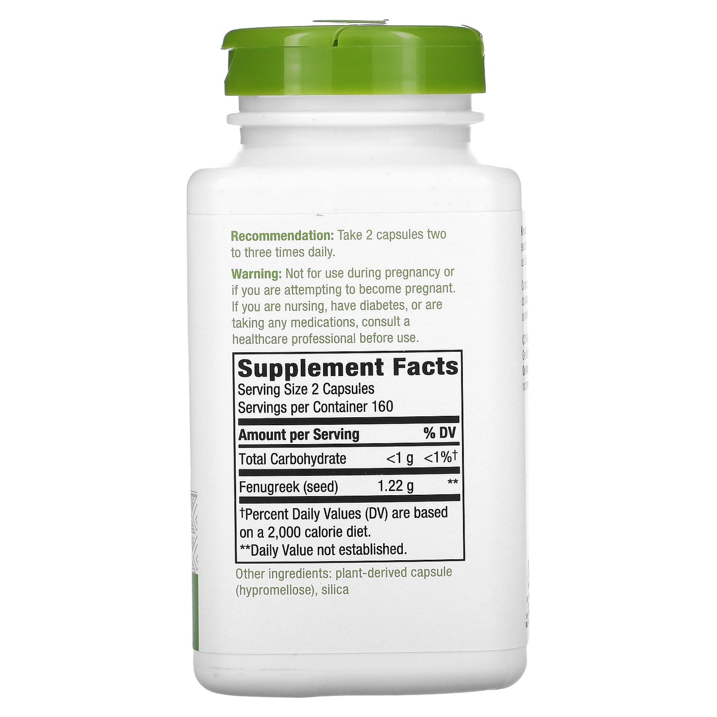 Nature’s Way, Fenugreek Seek, 320 Vegetarian Capsules UPC 033674119242 | Hilife Vitamins