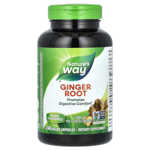 Nature’s Way, Ginger Root, 240 Vegetarian Capsules - 033674119266 | Hilife Vitamins