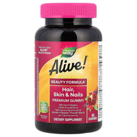Nature’s Way, Alive! Hair, Skin & Nail Gummy, 60 Gummies UPC 033674119730 | Hilife Vitamins