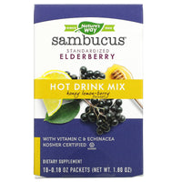 Nature’s Way, Sambucus Hot Drink, 10 Drink Mixs Drink Mix UPC 033674120873 | Hilife Vitamins