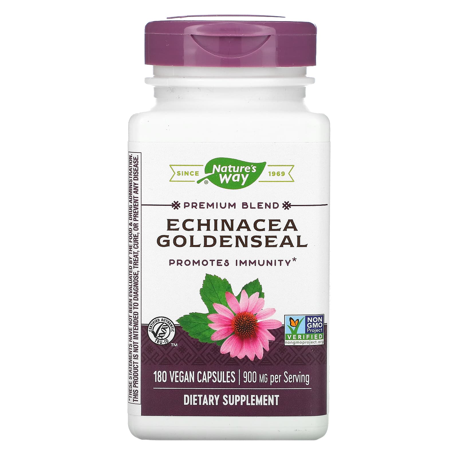 Nature’s Way, Echinacea Goldenseal, 900 mg, 180 Vegetarian Capsules UPC 033674121085 | Hilife Vitamins