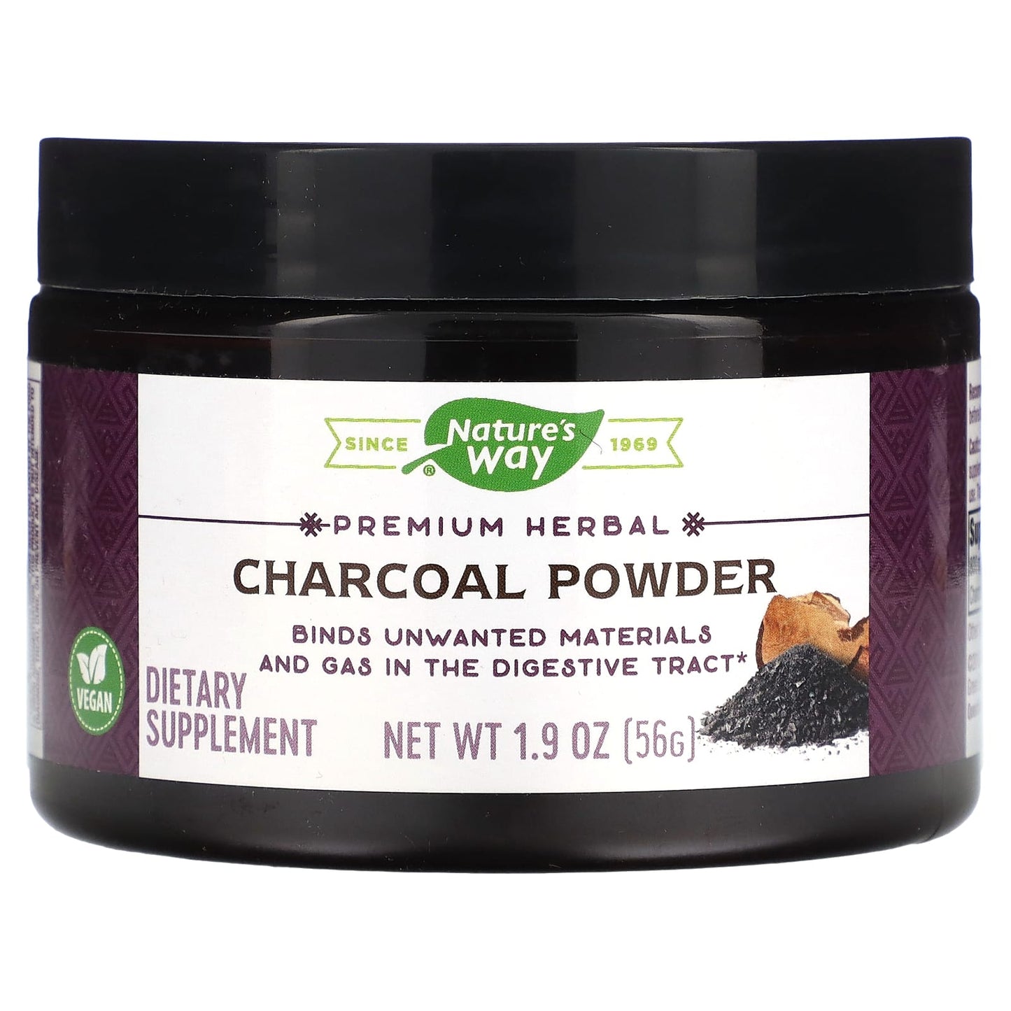 Nature’s Way, Coconut Charcoal Activated, 1.9 Oz UPC 033674121139 | HiLife Vitamins