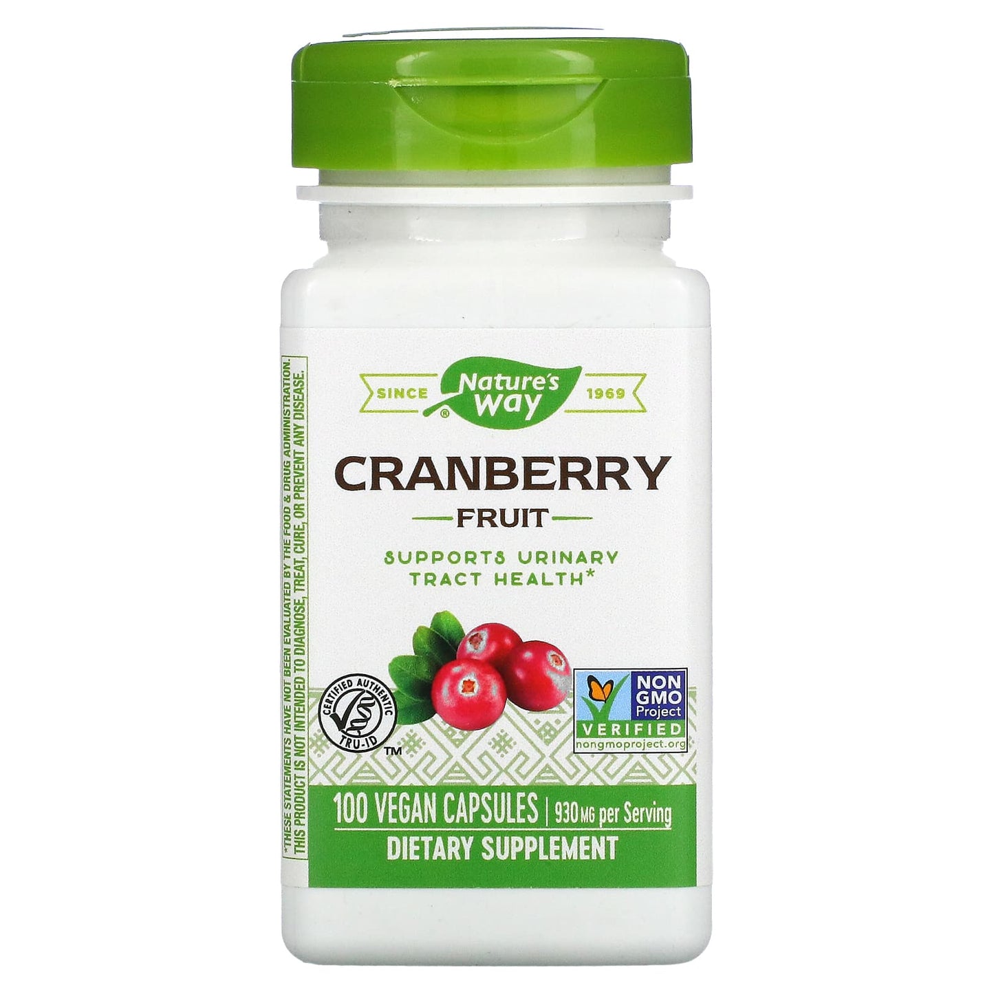 Nature’s Way, Cranberry Fruit, 100 Vegetarian Capsules UPC 033674121504 | Hilife Vitamins