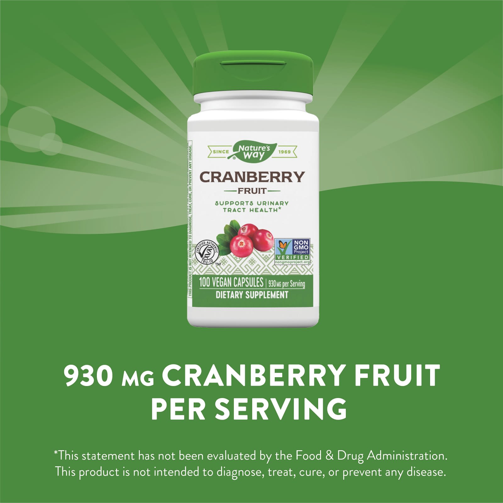 Nature’s Way, Cranberry Fruit, 100 Vegetarian Capsules UPC 033674121504 | Hilife Vitamins