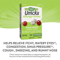 Nature’s Way, Umcka Allergy & Sinus, 20 Chewables UPC 033674121948 | Hilife Vitamins