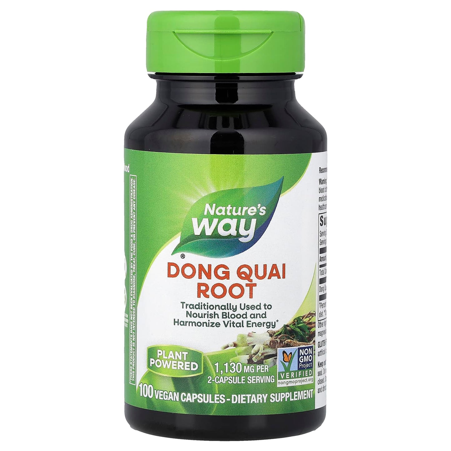 Nature’s Way, Dong Quai, 100 Vegetarian Capsules UPC 033674123805 | Hilife Vitamins
