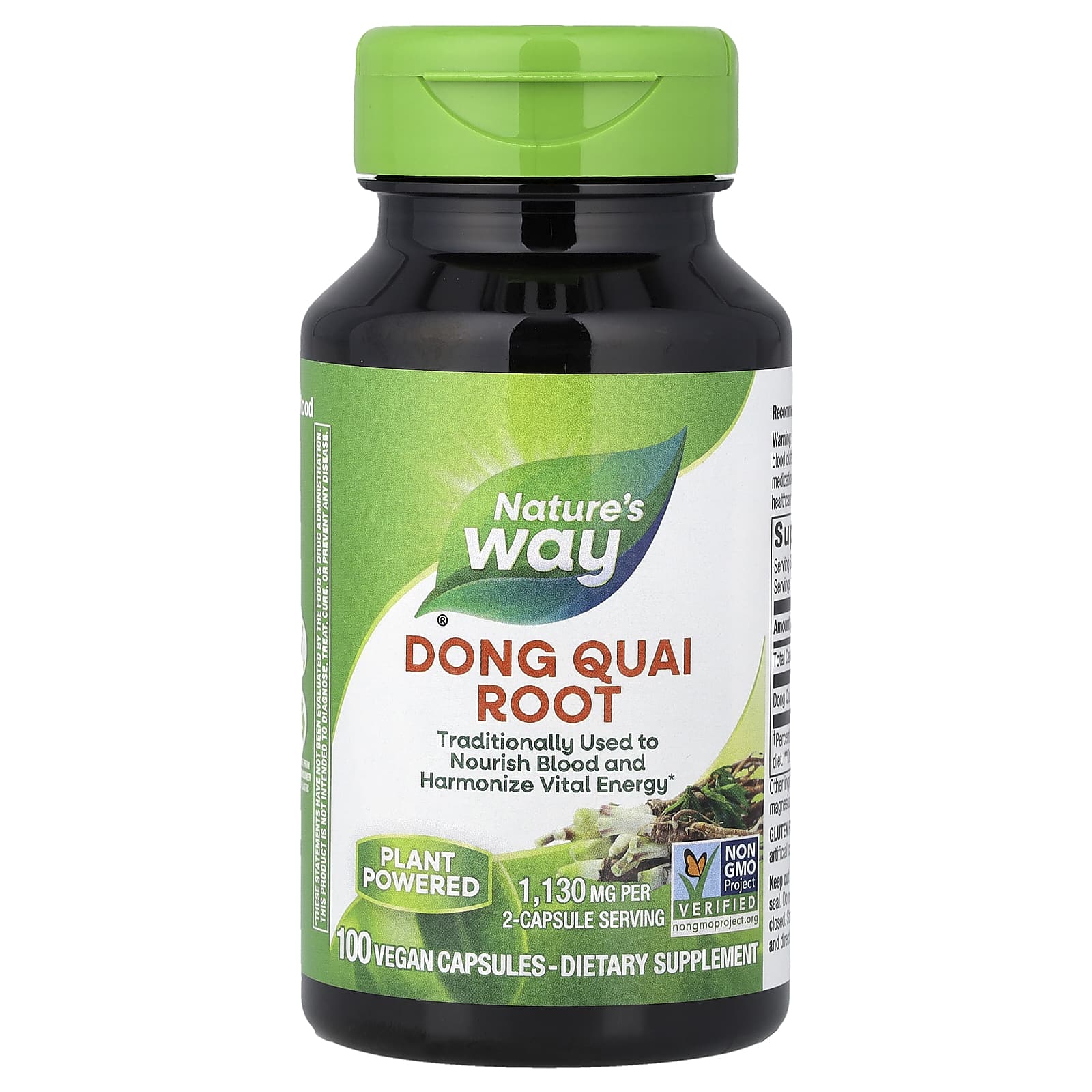 Nature’s Way, Dong Quai, 100 Vegetarian Capsules UPC 033674123805 | Hilife Vitamins