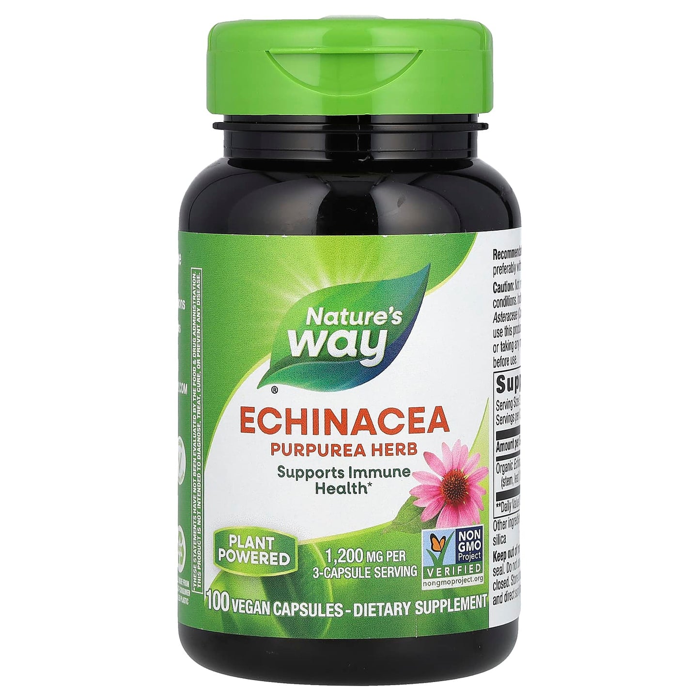 Nature’s Way, Echinacea Purpurea Herb, 400 mg, 100 Vegan Capsules UPC 033674124000 | Hilife Vitamins