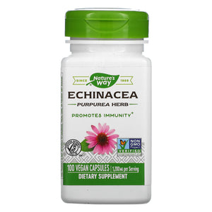 Nature’s Way, Echinacea Purpurea Herb, 400 mg, 100 Vegan Capsules - 033674124000 | Hilife Vitamins
