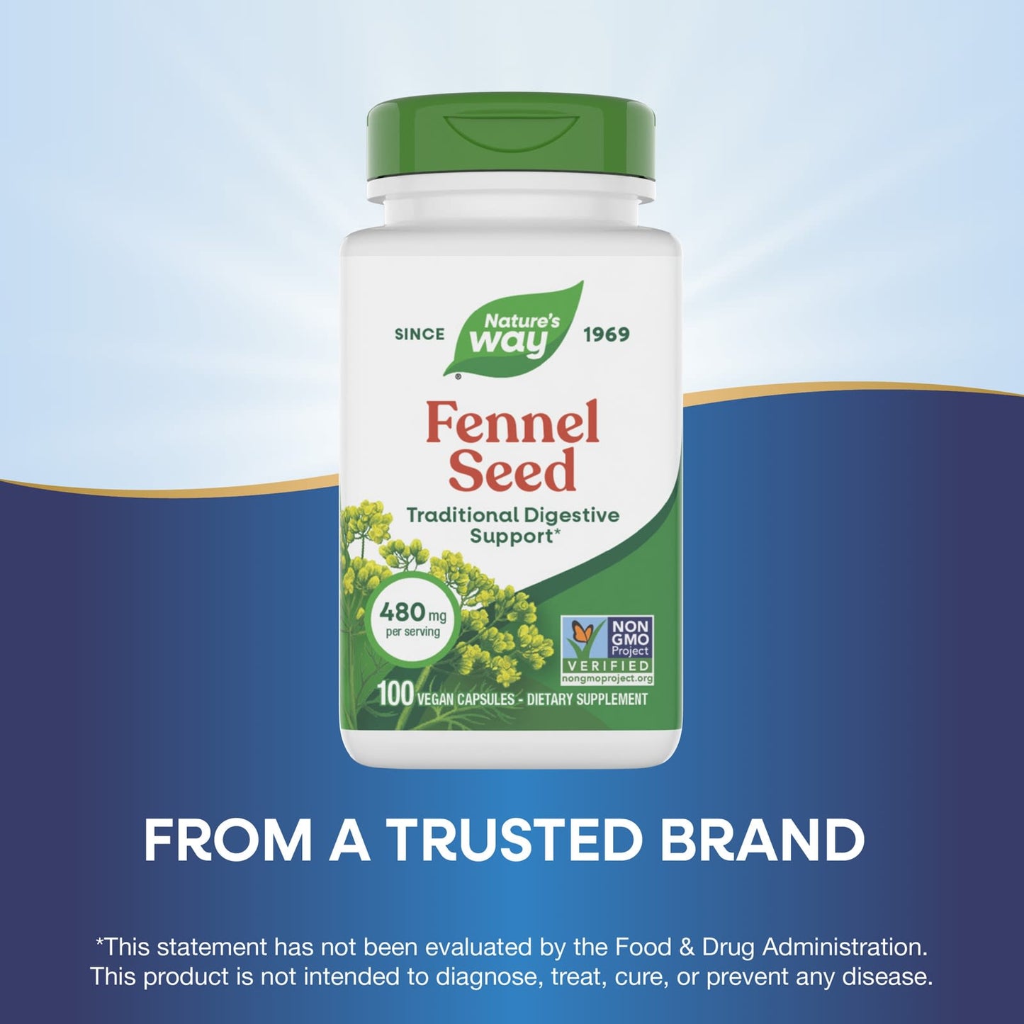 Nature’s Way, Fennel Seed, 100 Vegetarian Capsules UPC 033674127001 | Hilife Vitamins
