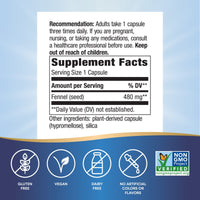 Nature’s Way, Fennel Seed, 100 Vegetarian Capsules UPC 033674127001 | Hilife Vitamins