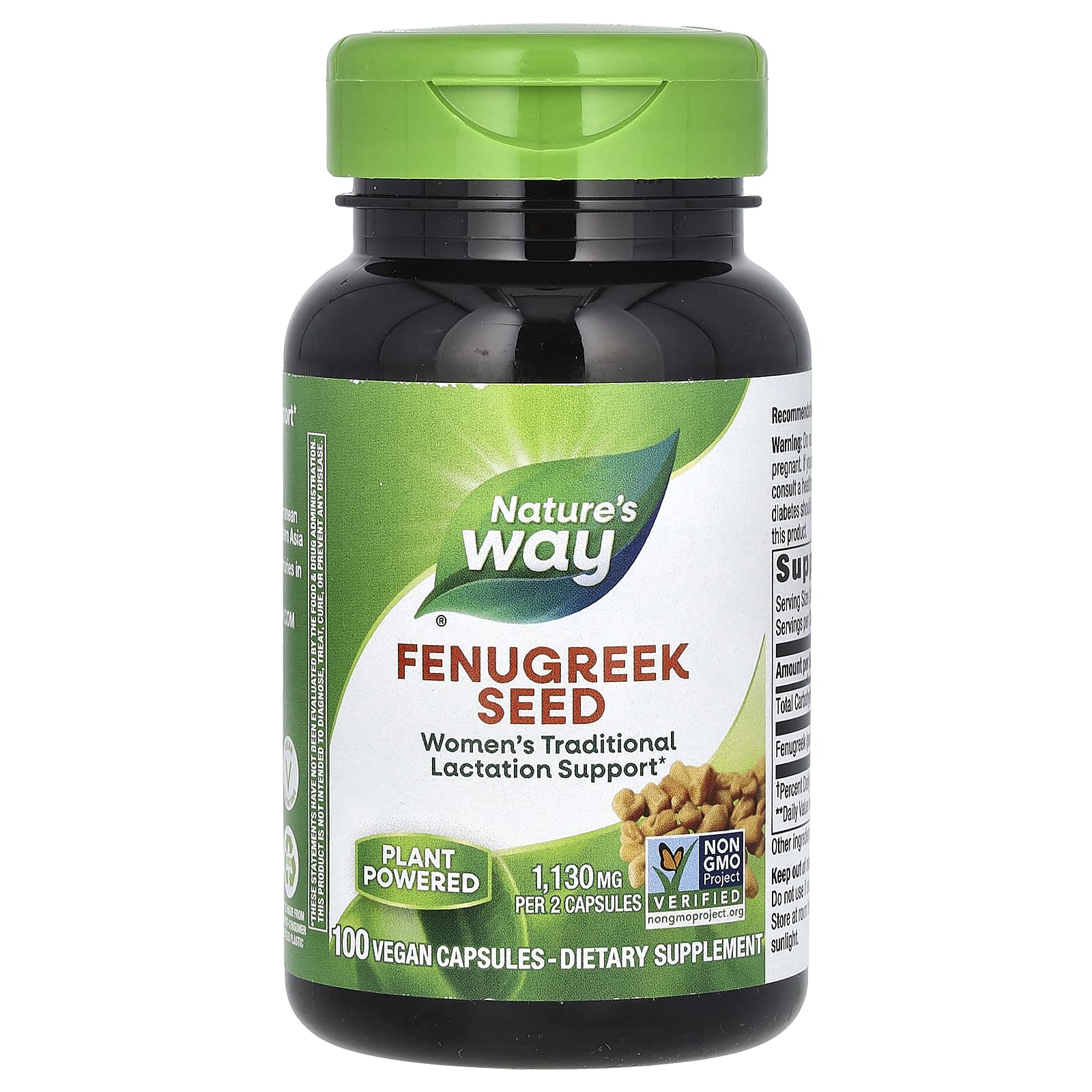 Nature’s Way, Fenugreek Seed, 1,220 mg, 100 Vegan Capsules UPC 033674128008 | Hilife Vitamins
