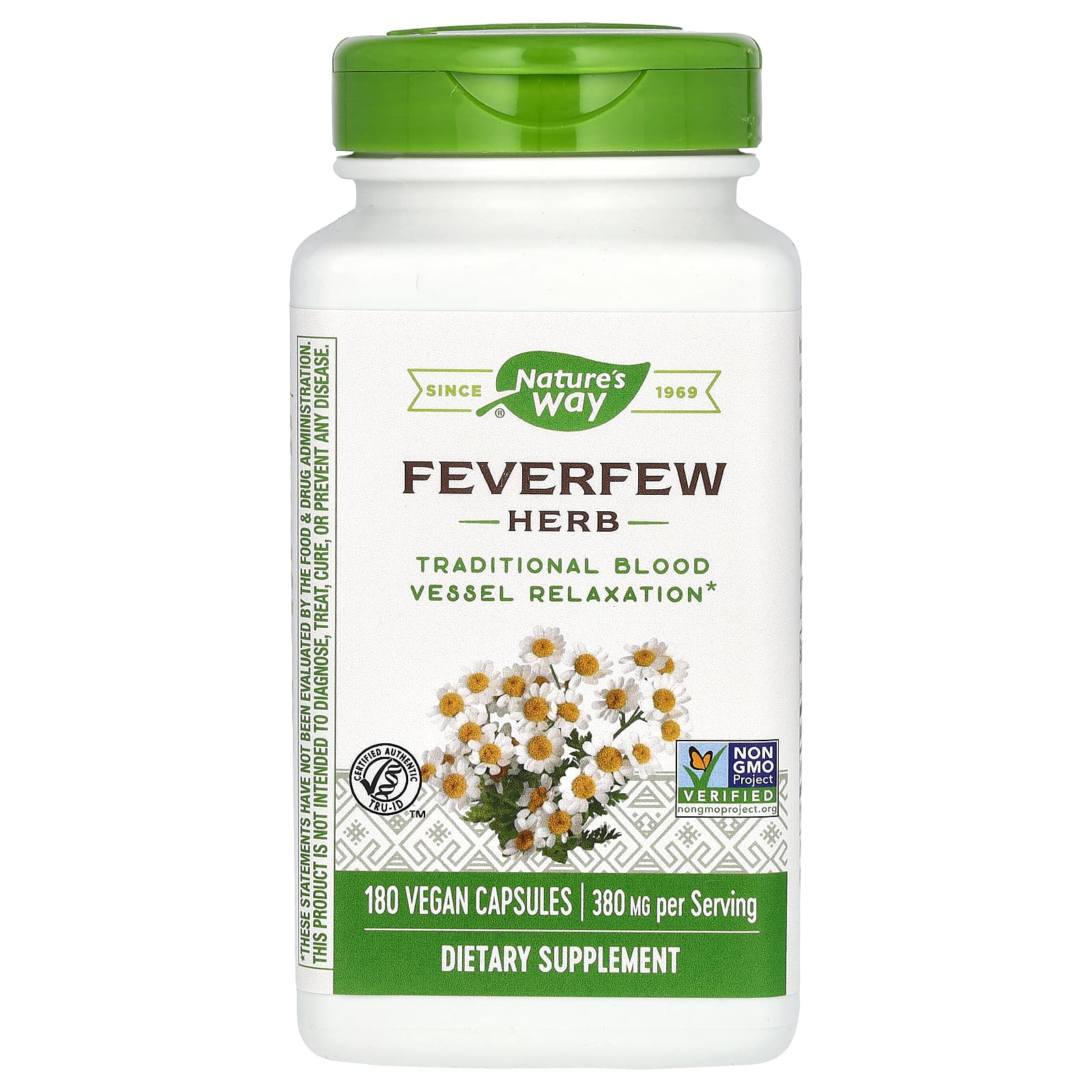 Nature’s Way, Feverfew, 180 Vegetarian Capsules - 033674128084 | Hilife Vitamins