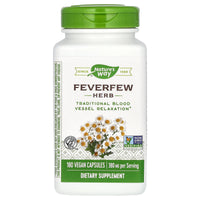 Nature’s Way, Feverfew, 180 Vegetarian Capsules - 033674128084 | Hilife Vitamins