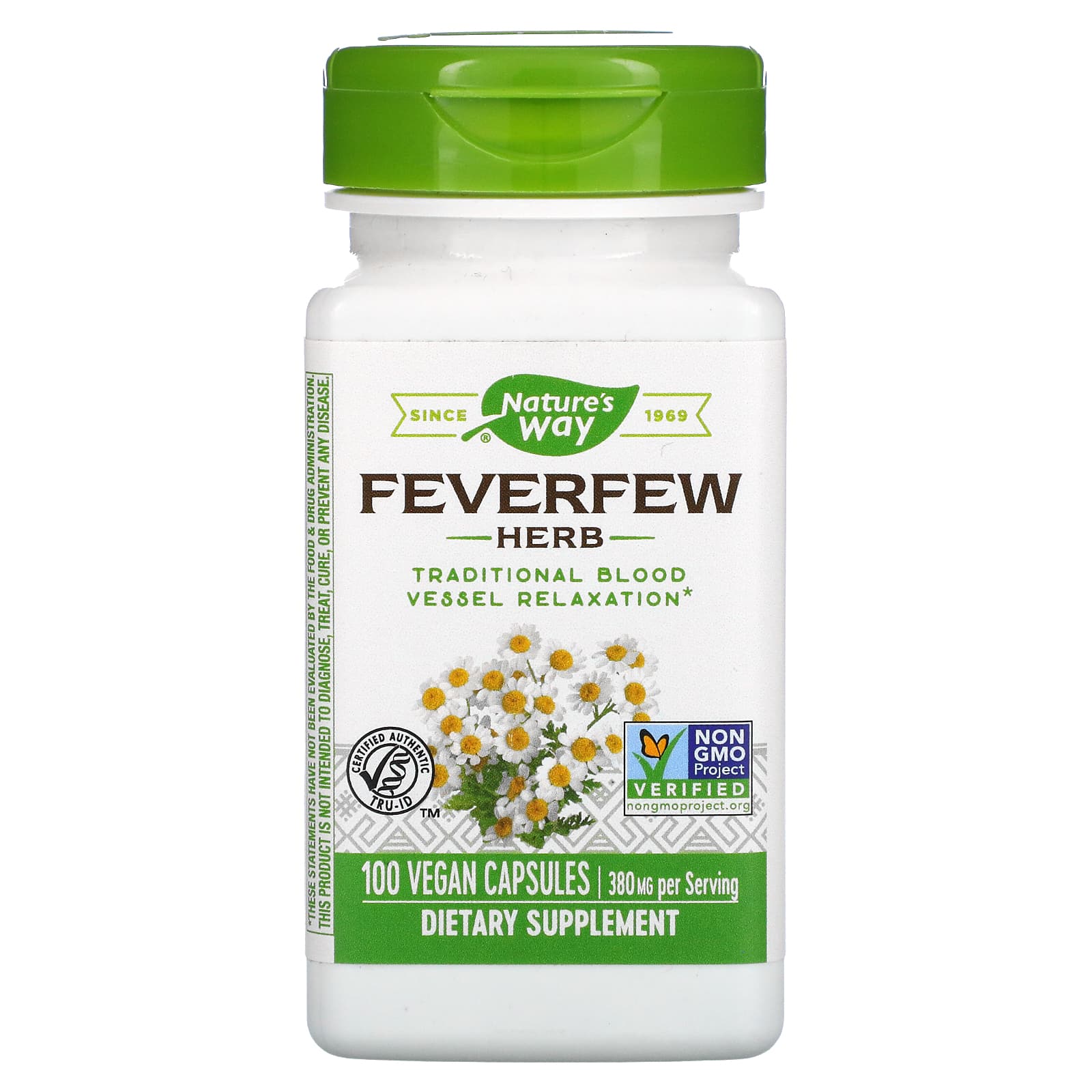 Nature’s Way, Feverfew, 100 Vegetarian Capsules UPC 033674128503 | Hilife Vitamins