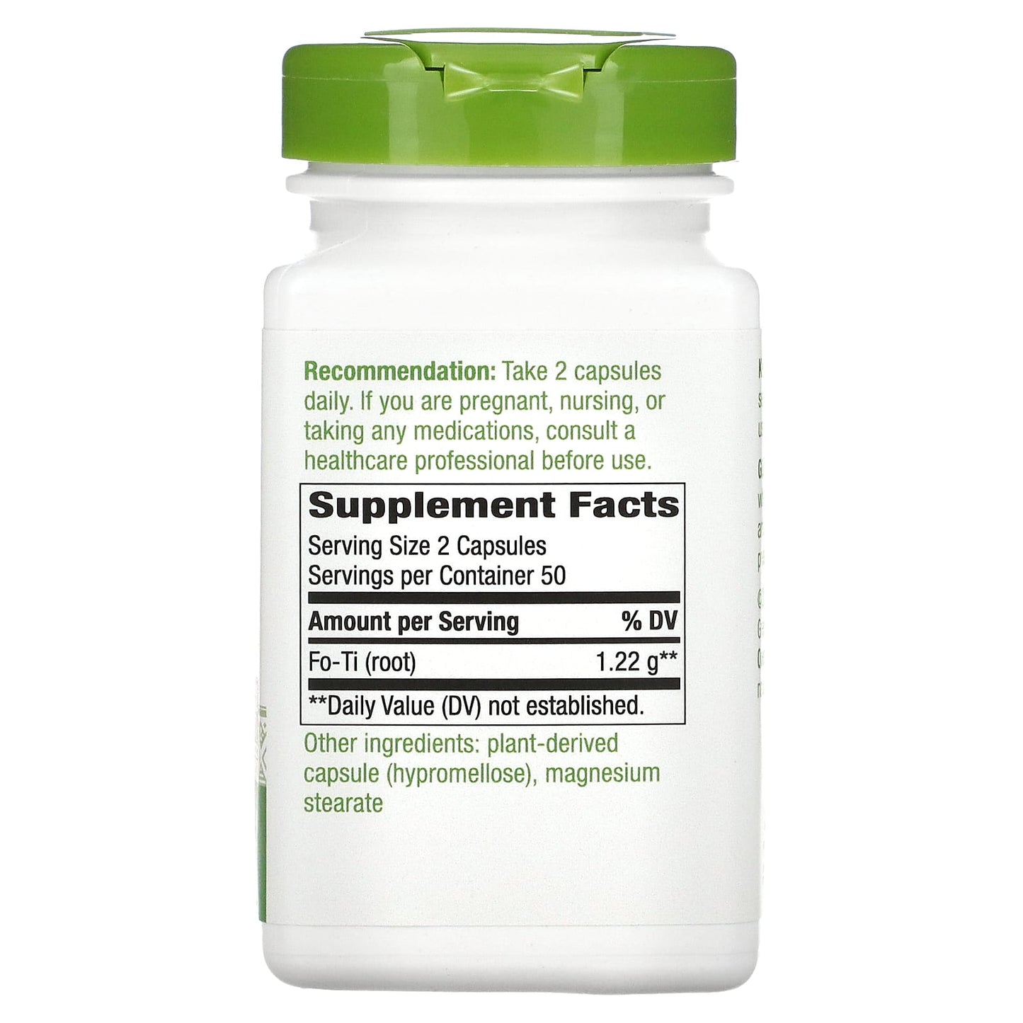 Nature’s Way, Fo-Ti Root, 100 Vegetarian Capsules UPC 033674129005 | Hilife Vitamins