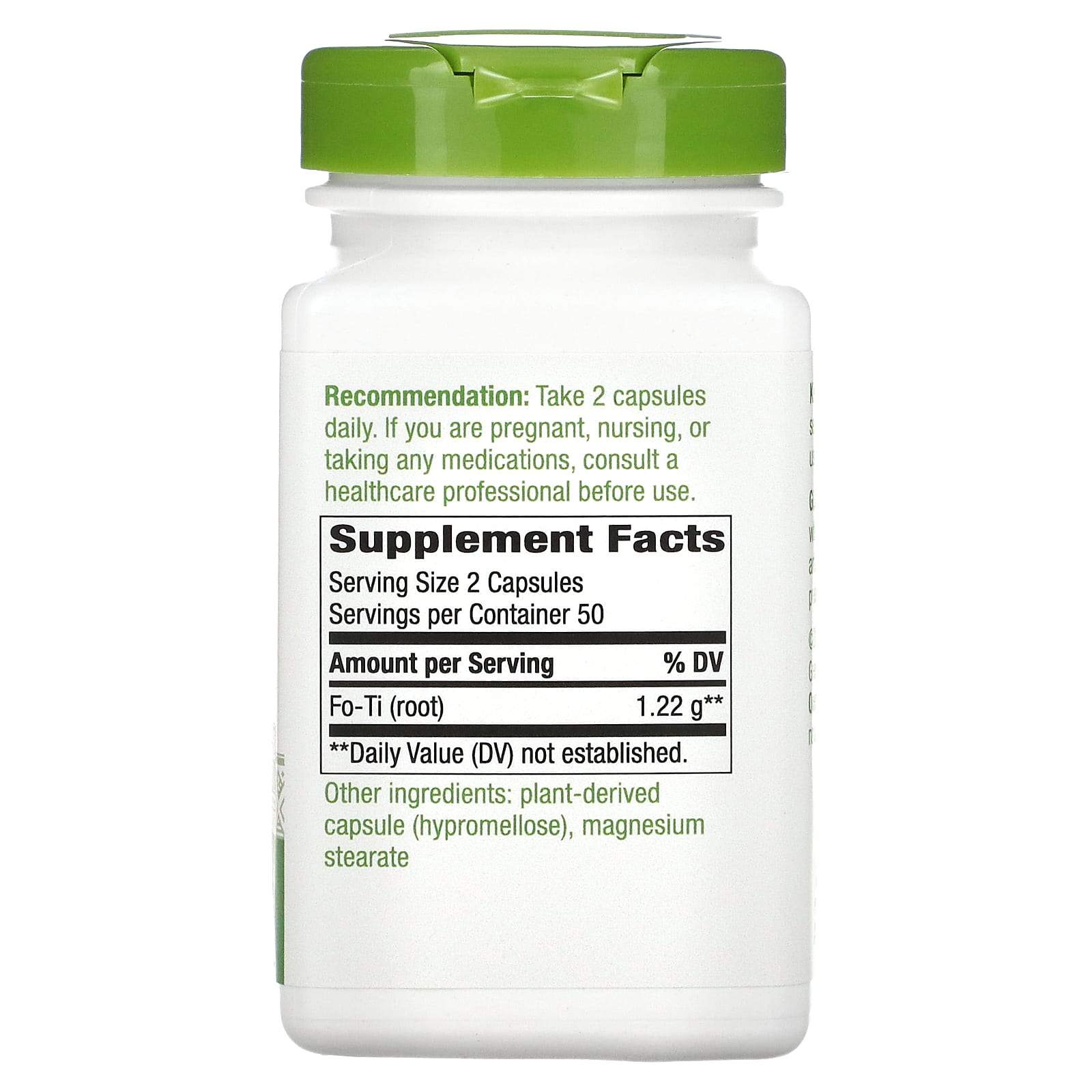 Nature’s Way, Fo-Ti Root, 100 Vegetarian Capsules UPC 033674129005 | Hilife Vitamins