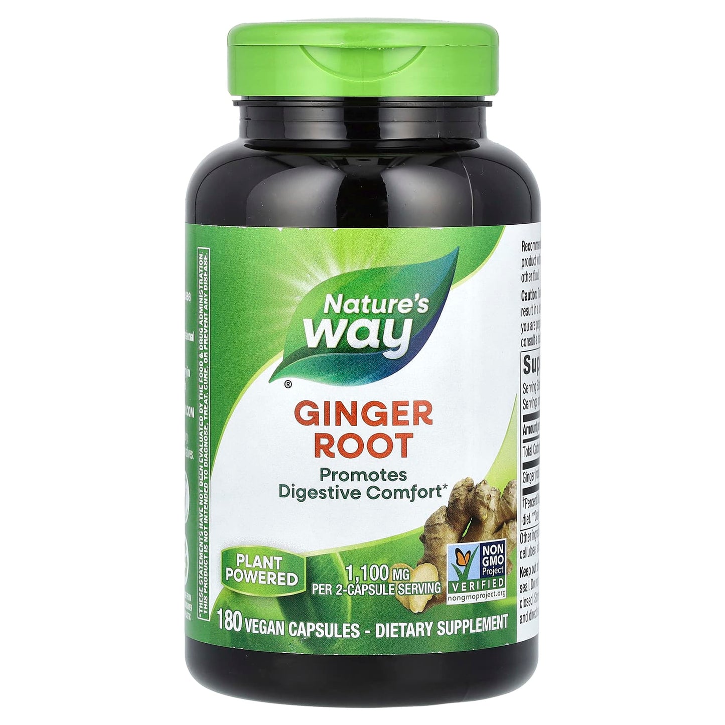 Nature’s Way, Ginger, 180 Vegetarian Capsules UPC 033674131084 | Hilife Vitamins